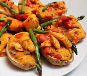 Codfish stuffed potato